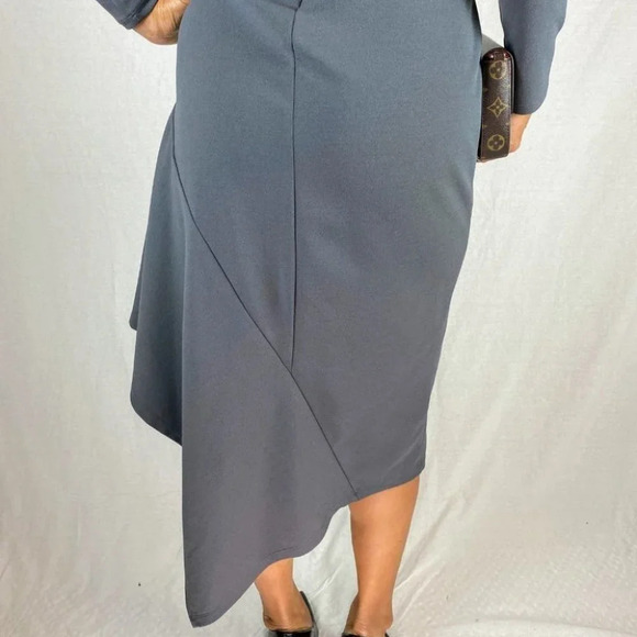 Hutch Gray Asymmetrical Cutout Midi Dress $290 - Picture 8 of 10